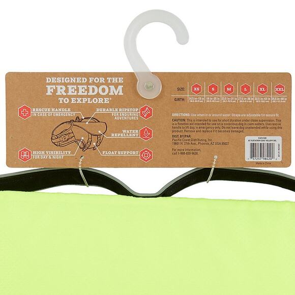 Arcadia Trail Flotation Aid Dog Harness Size XL Swim Vest High Vis Yellow‎ NWT - Picture 6 of 7